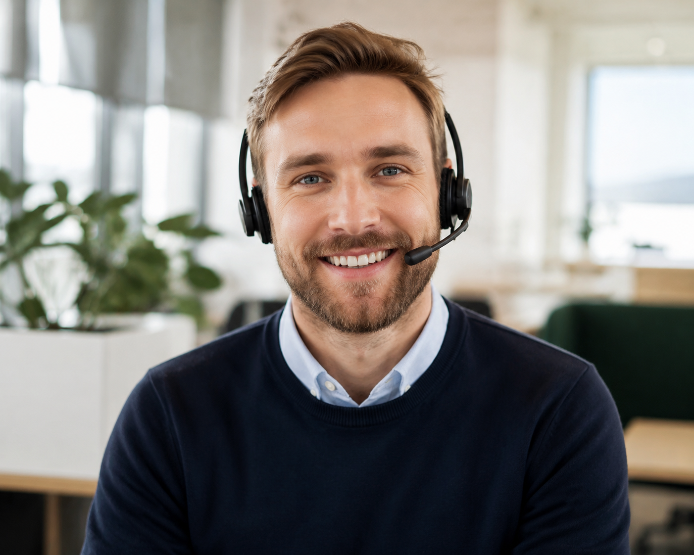 Kundservicemedarbetare hos Alfa Telefoni